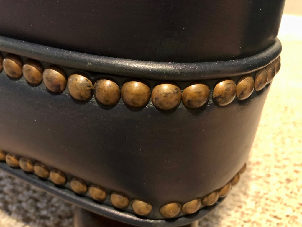 Leather color next to nailheads