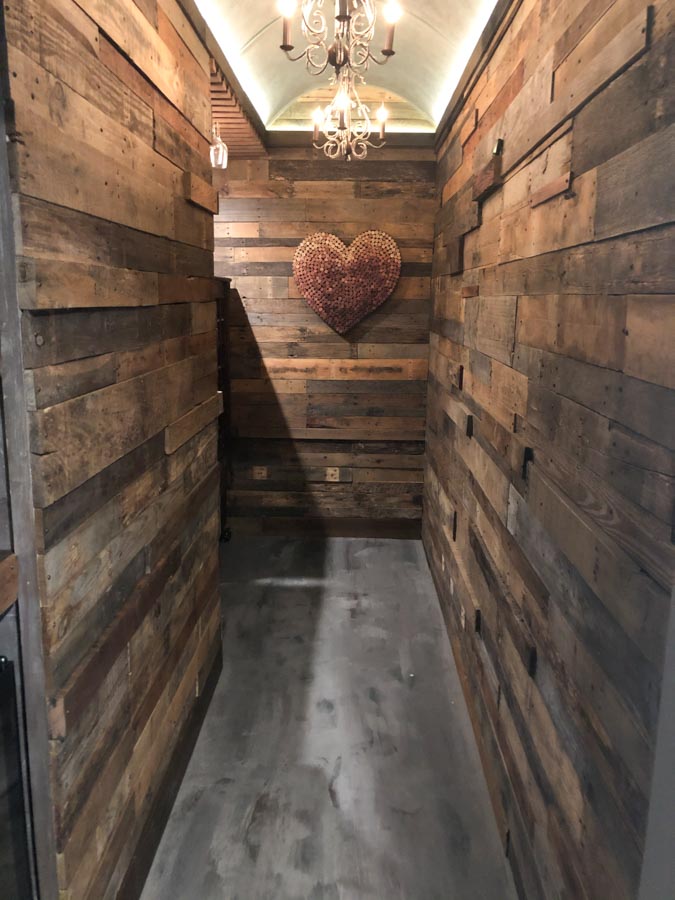 Floor to Ceiling Pallet Wall