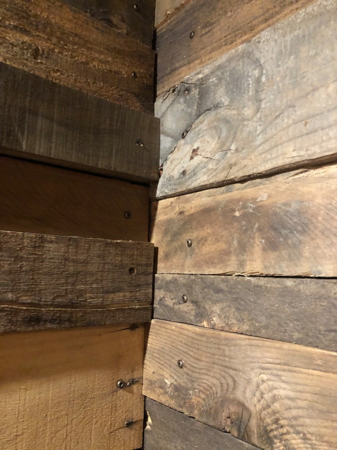 Corner of Pallet Wall