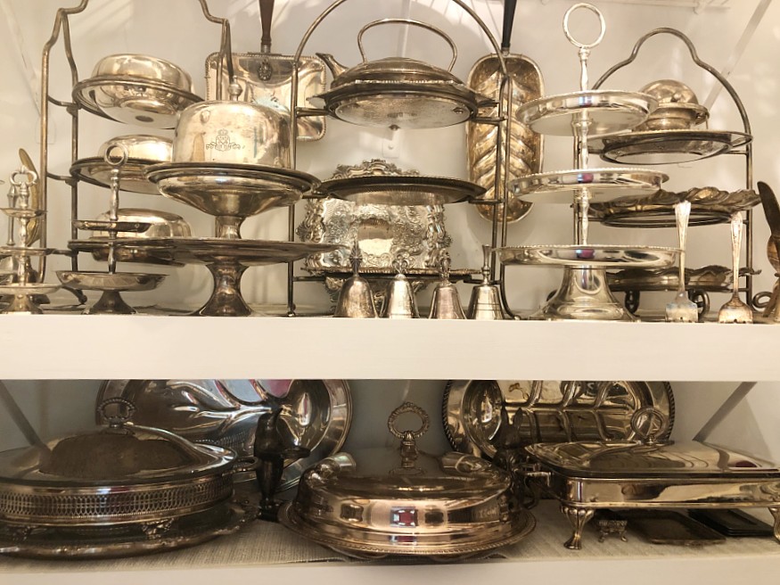 Tiered Silver Serve Ware