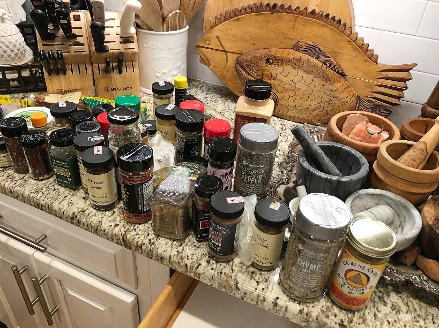 Cleaning out spice drawer