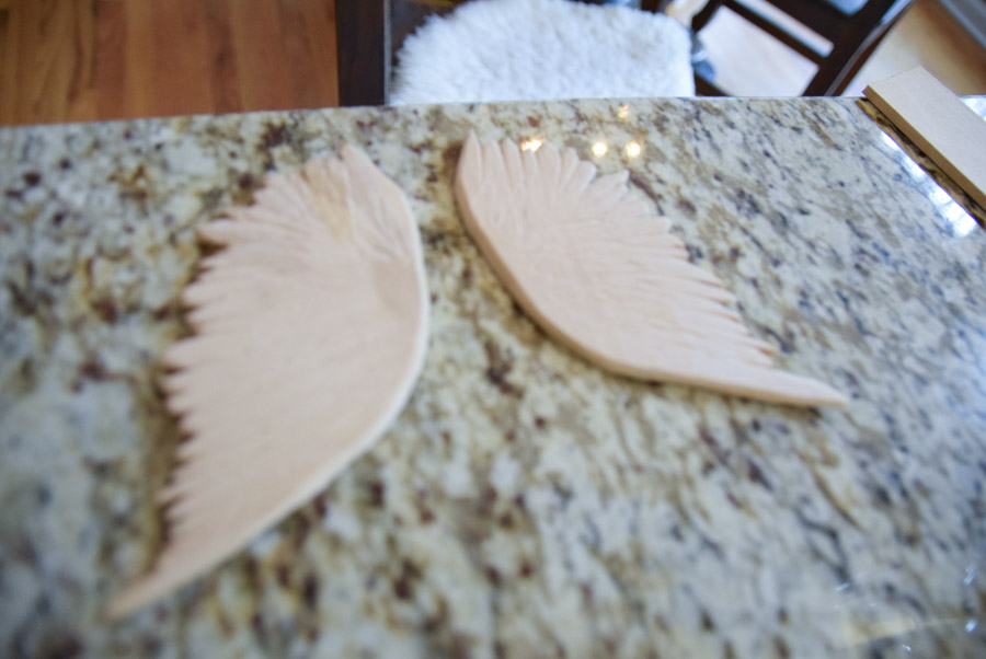 Angel wings made out of balsa wood