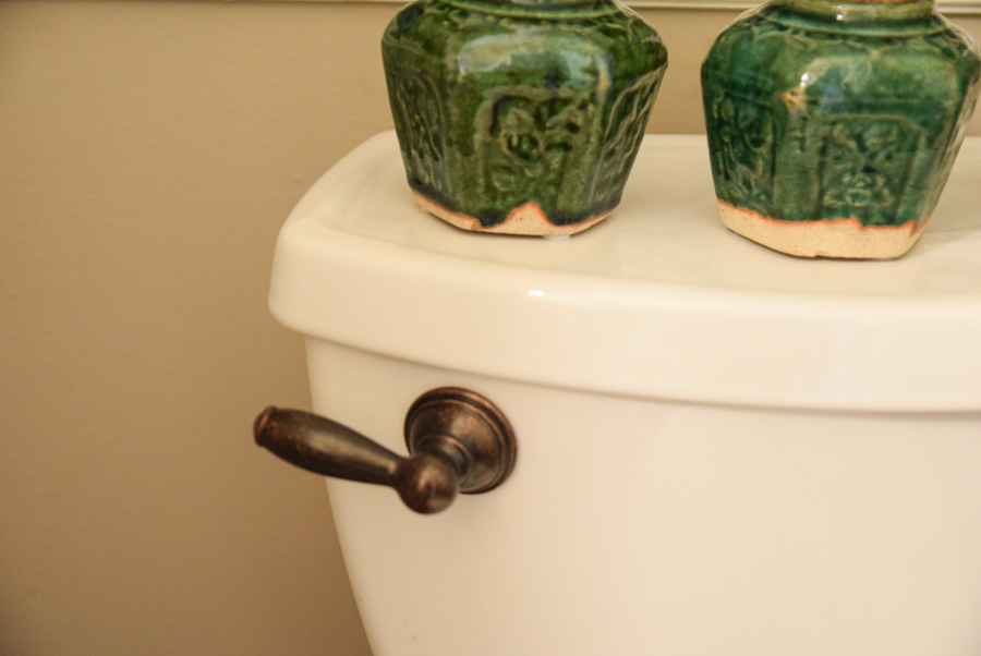 Bronze toilet handle