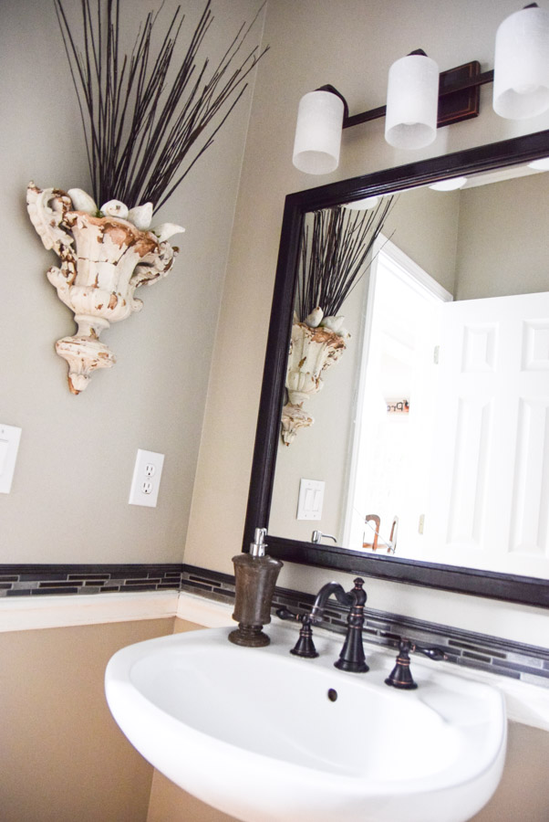 Black stained antique mirror